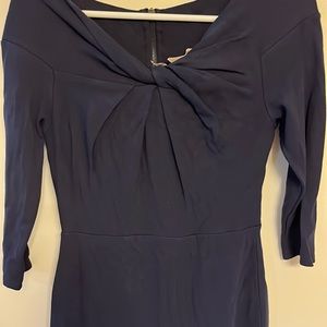 Bailey 44 Navy Blue twist neck dress